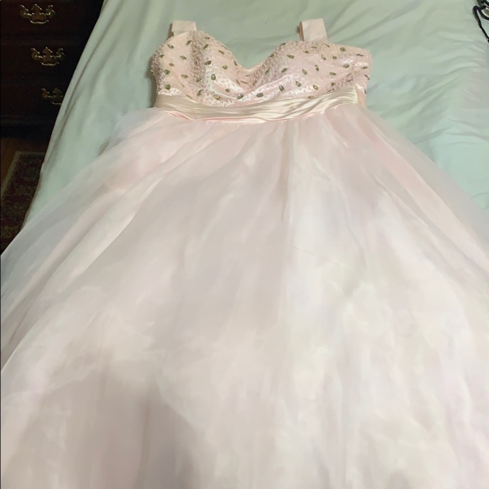Size 16 pink ball gown style dress